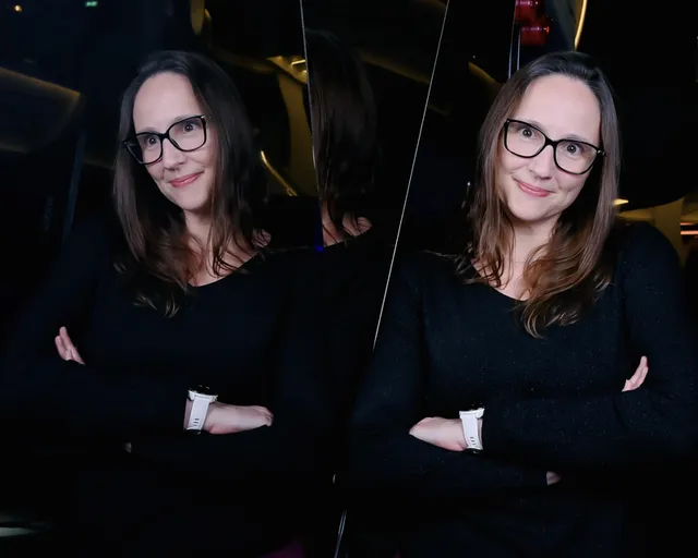 portrait d'Audrey en mirroir